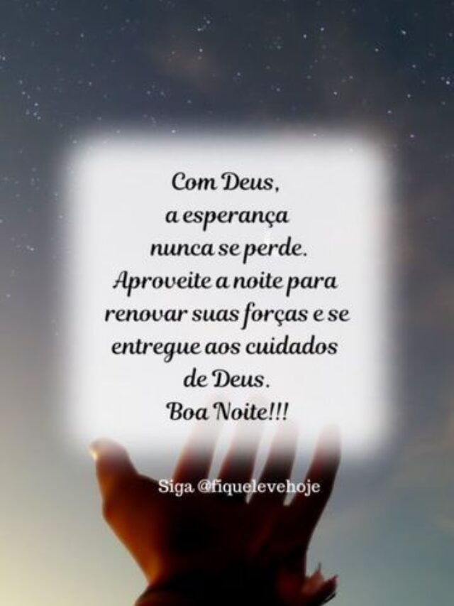 mensagem de boa noite com deus